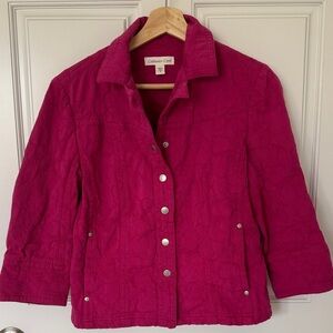 Coldwater Creek Fuchsia Patterned Jacket